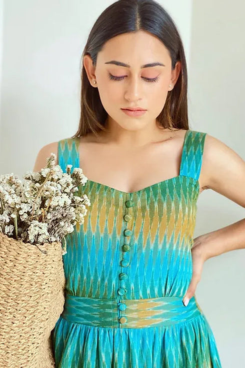 Emma Layered Print Midi Dress